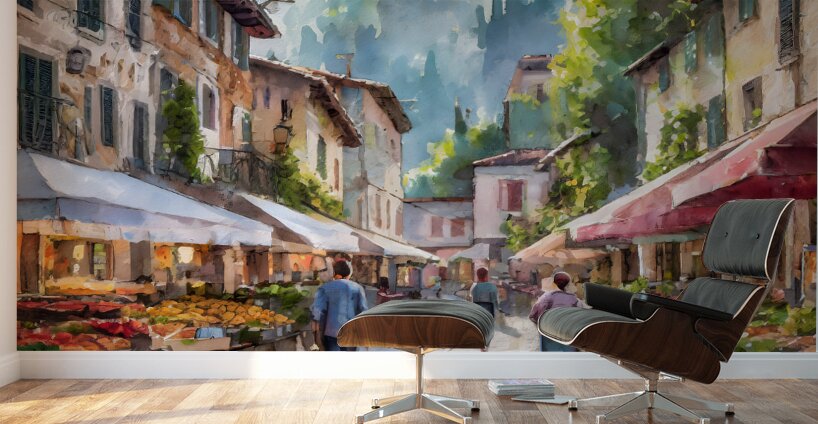 Saturday Morning Farmers Market Wall Murals