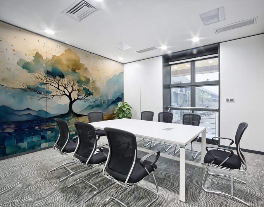 Golden Tree Mosiac Wall Printing