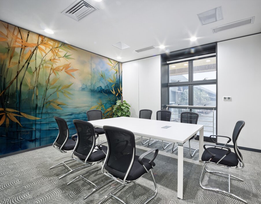 Mosiac Bamboo and Water Wall Printing