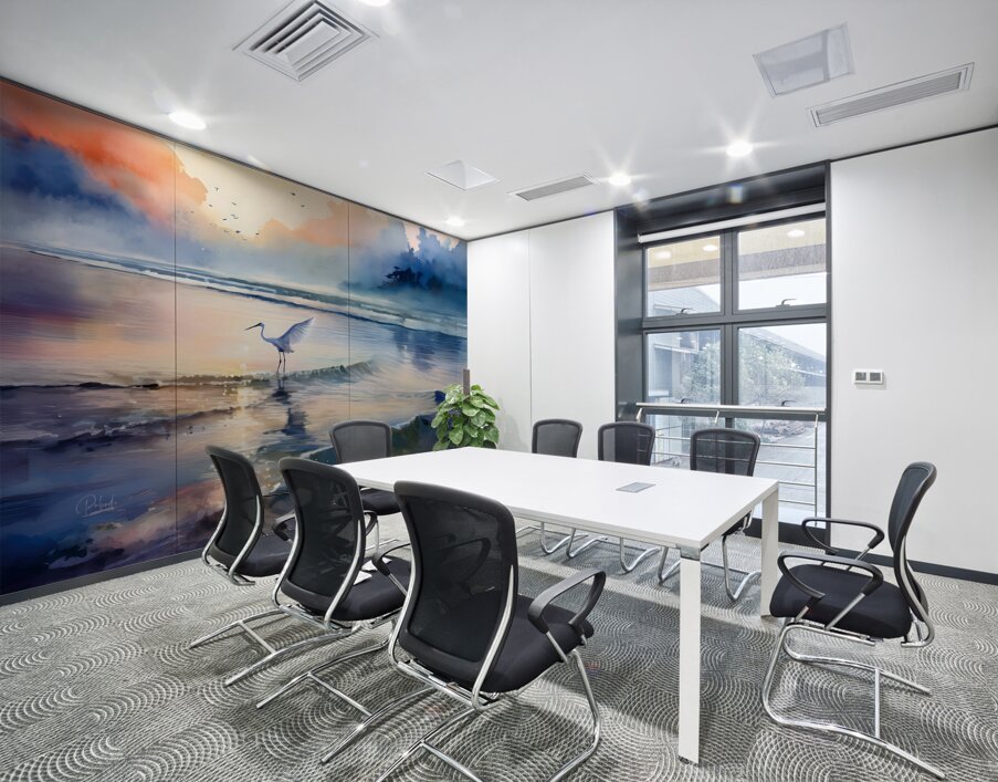 Egret Fishing Wall Printing