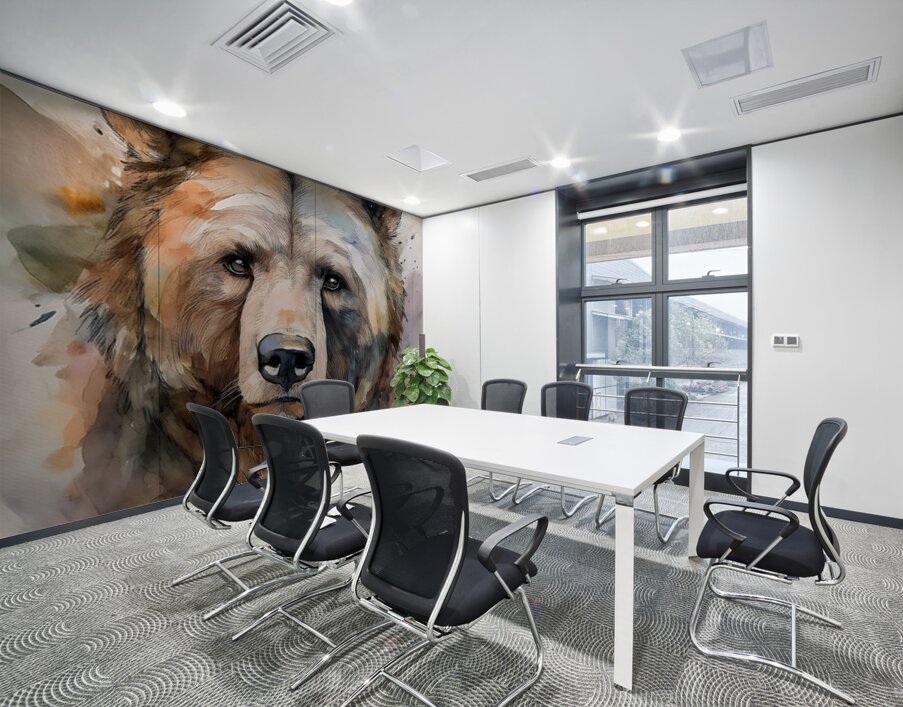 Brown Bear Inkwash Wall Printing