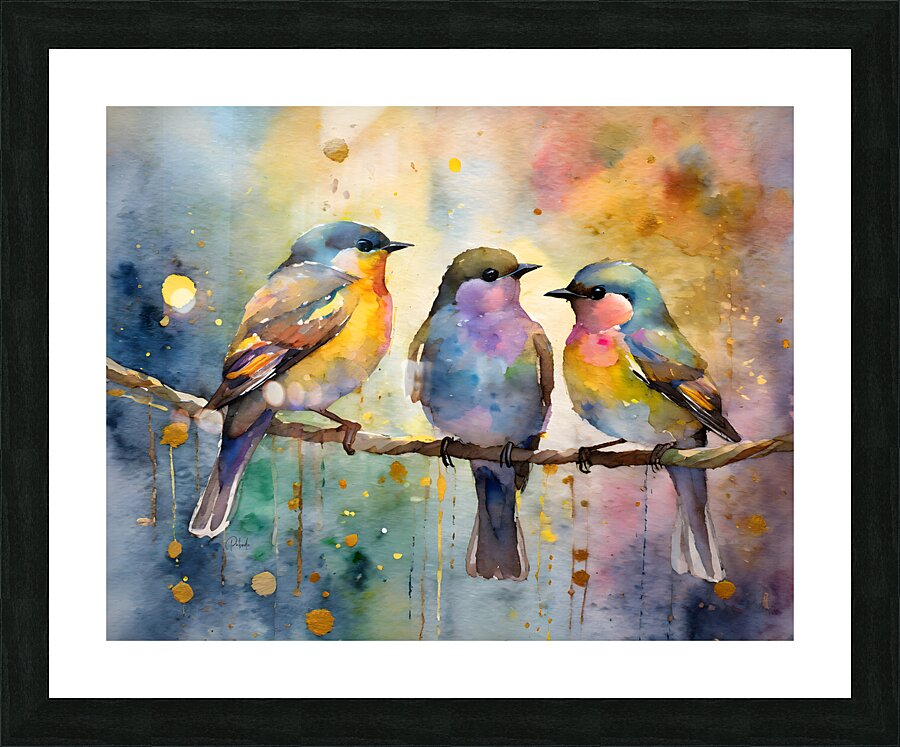 Birds In The Golden Hour  Framed Print Print