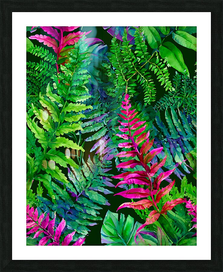 Tropical Leaves II  Impression encadrée