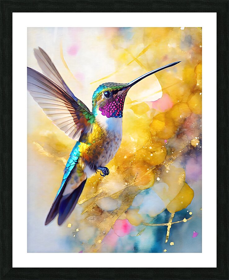 Colorful Hummingbird  Framed Print Print