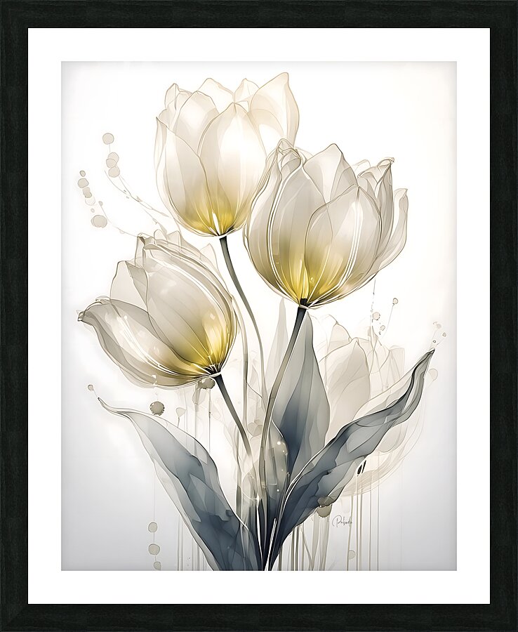 Golden Tulips  Framed Print Print