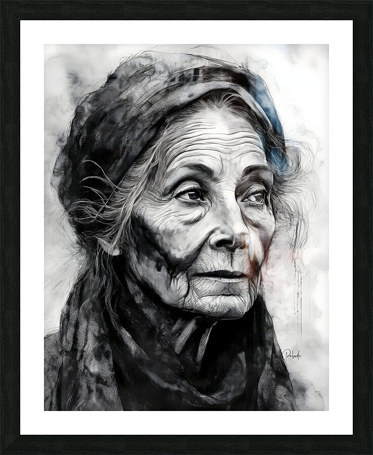 A Face of Wisdom Picture Frame print