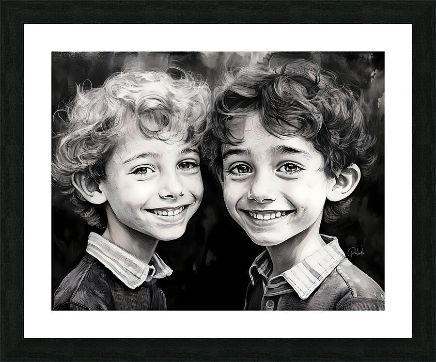 Brother Buddies Picture Frame print