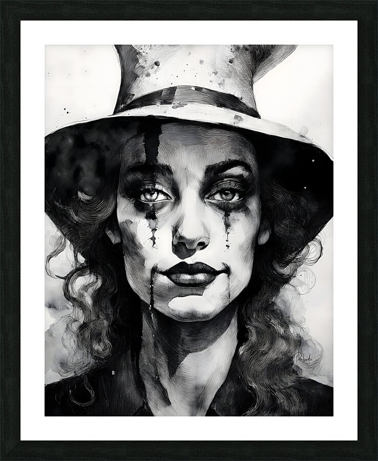 Mrs. Clown Picture Frame print