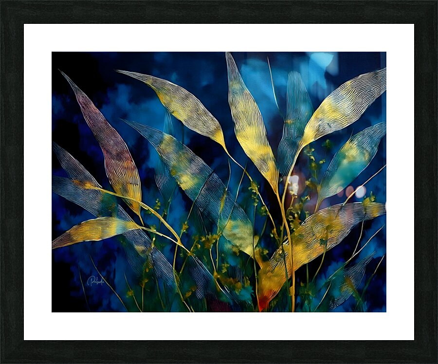 Moonlit Bamboo Picture Frame print