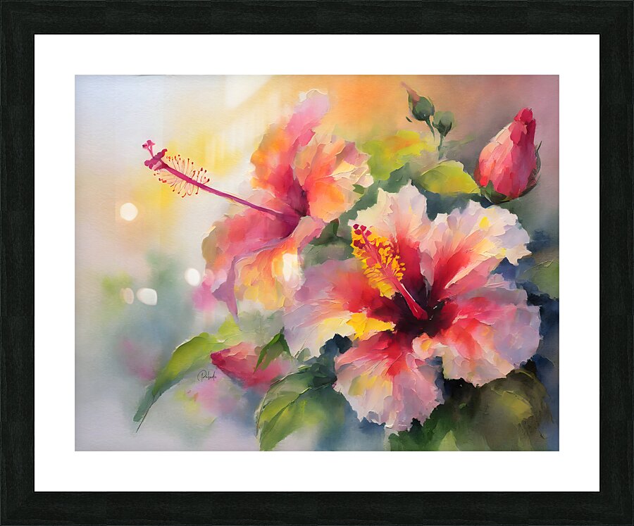 Just For Today Hibiscus  Framed Print Print