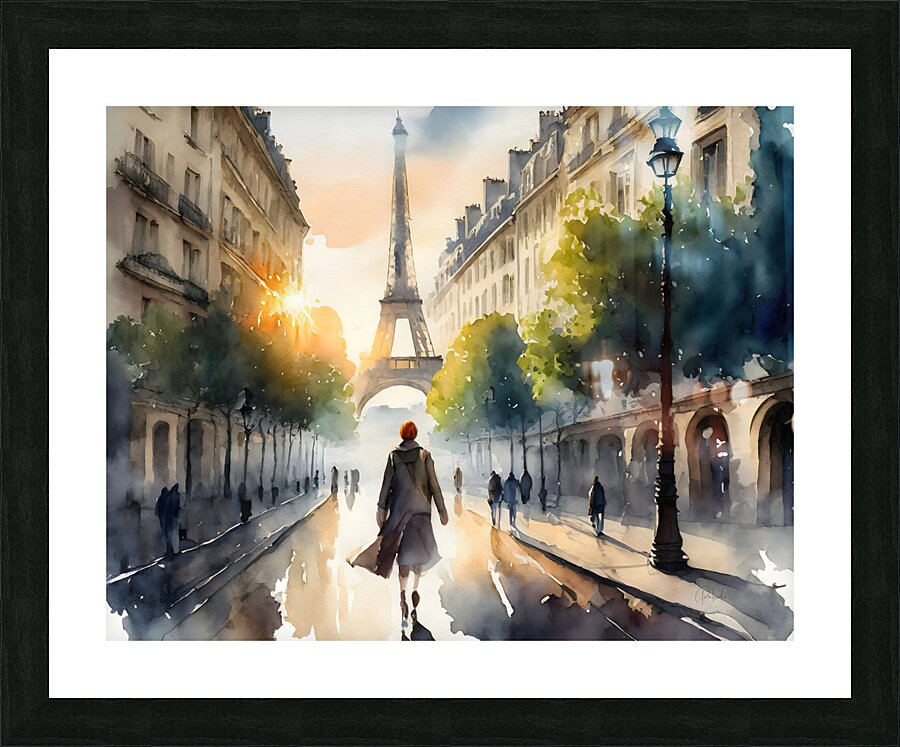 Walking The Streets of Paris  Framed Print Print