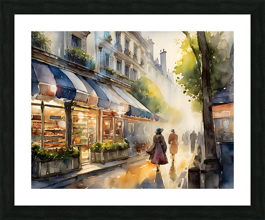 Street Shops in Paris  Framed Print Print