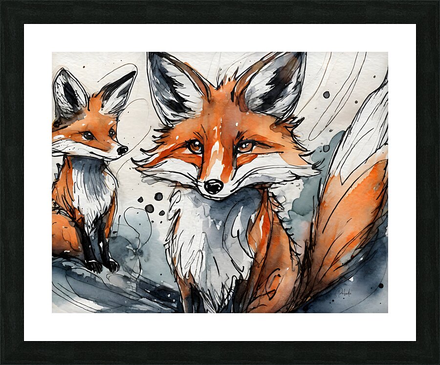 Foxy Friends  Framed Print Print