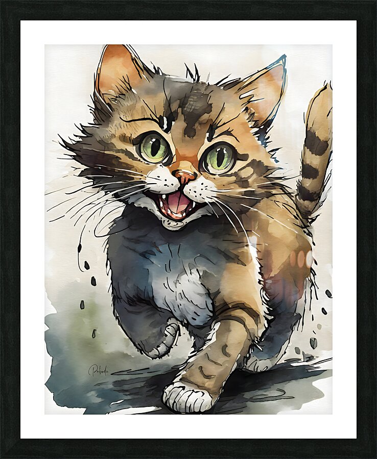 Happy Cat  Framed Print Print