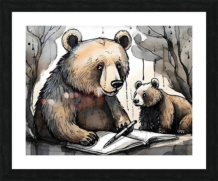 Bedtime Story Bears  Framed Print Print