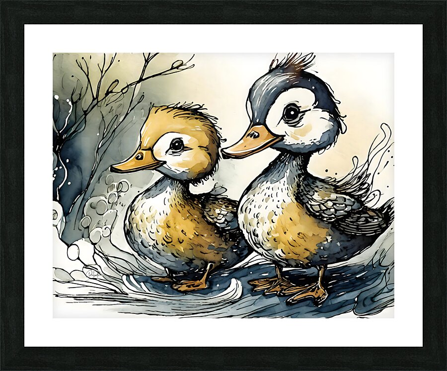 Double Ducks  Framed Print Print