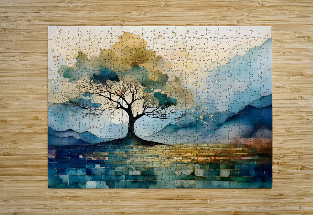 Golden Tree Mosiac Pabodie Art Puzzle printing