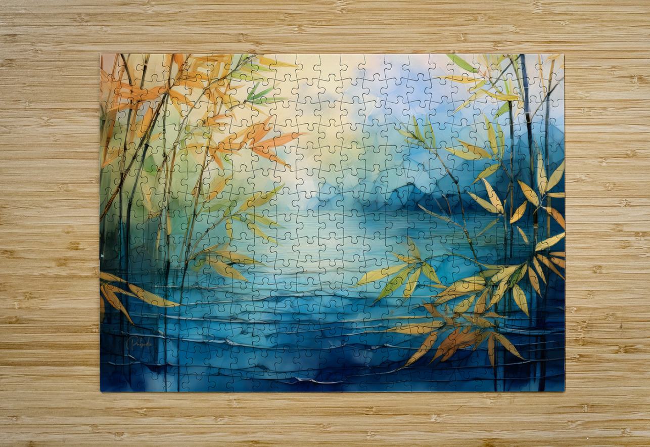 Mosiac Bamboo and Water Pabodie Art Puzzle printing