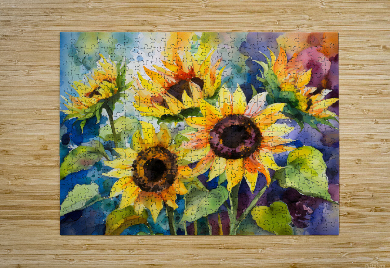 Sunflowers and Colors Pabodie Art Puzzle printing