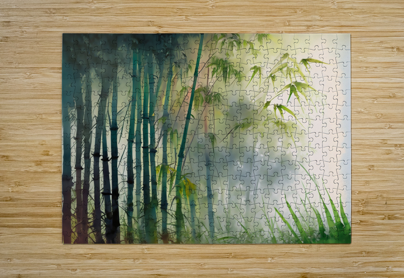 Bamboo Trees in the Fog Pabodie Art Puzzle printing
