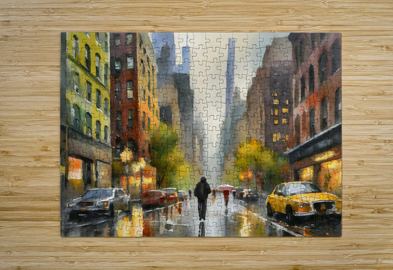 Rainy Day in Manhattan Pabodie Art Puzzle printing