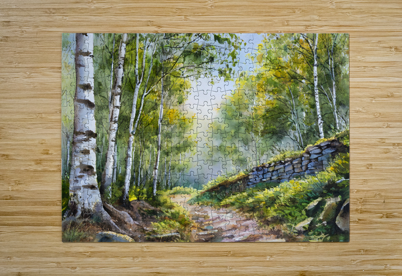 Path Through The Birches Pabodie Art Puzzle printing