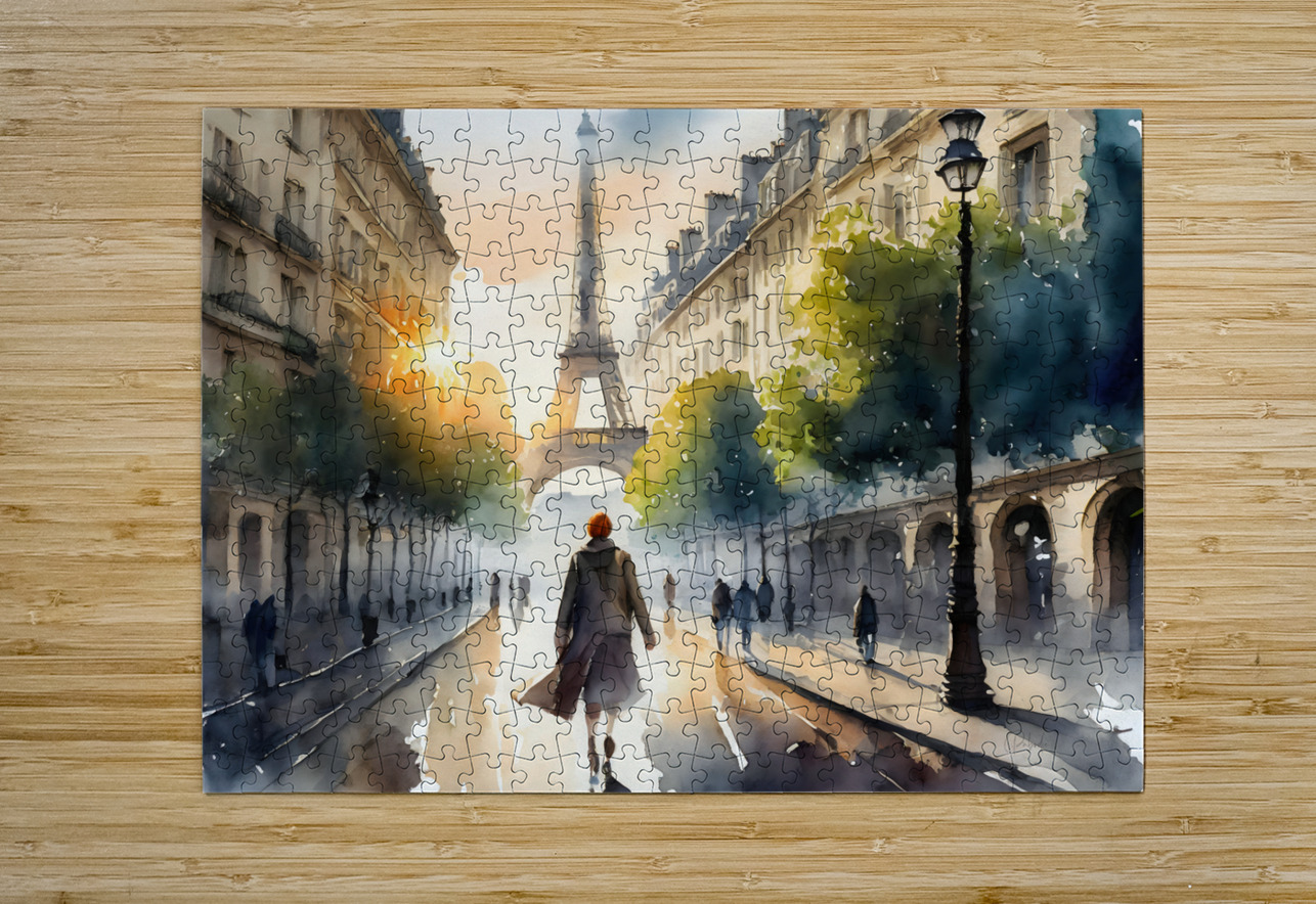 Walking The Streets of Paris Pabodie Art Puzzle printing