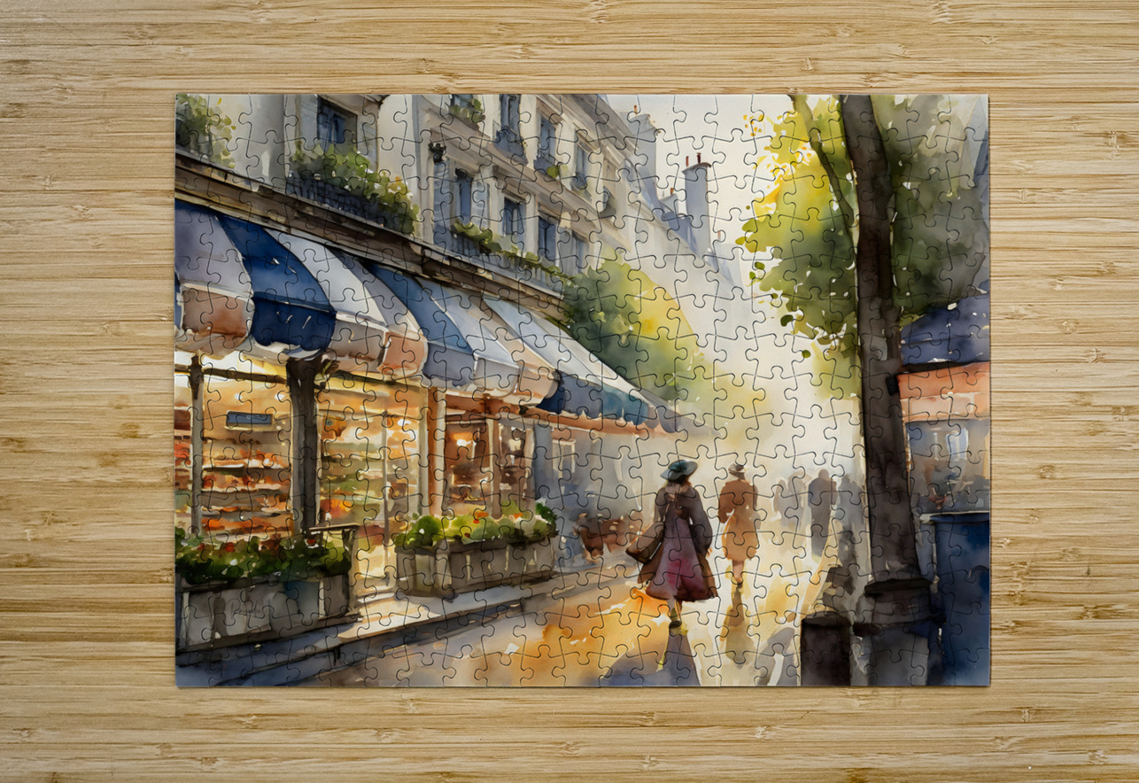 Street Shops in Paris Pabodie Art Puzzle printing