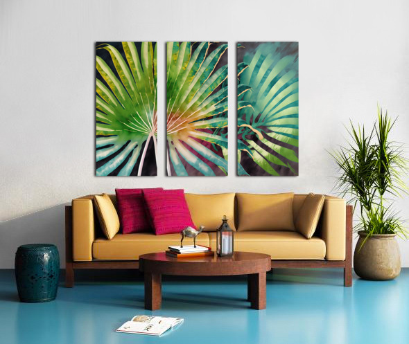 Tropical Palms III Split Canvas print