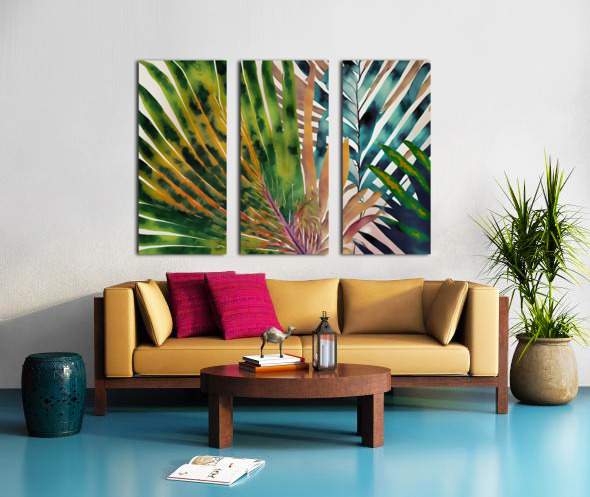 Tropical Palms II Split Canvas print
