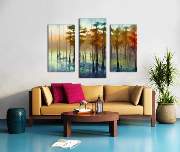 Cypress Trees in the Swamp Canvas print