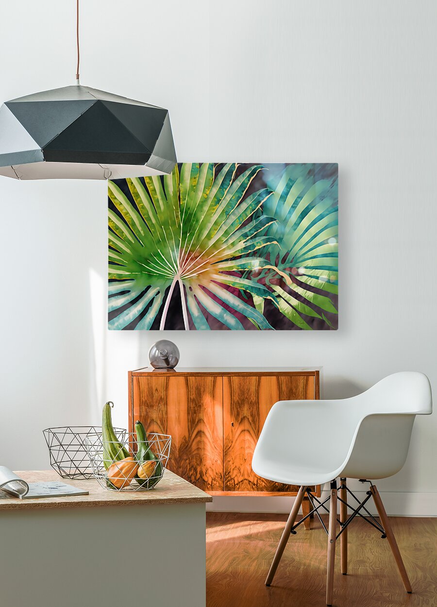Tropical Palms III  HD Metal print with Floating Frame on Back