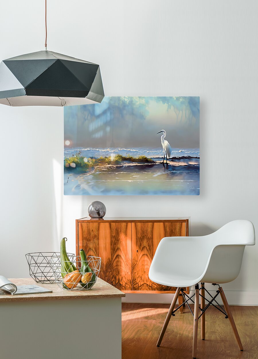 Rain At The Tidal Pool  HD Metal print with Floating Frame on Back