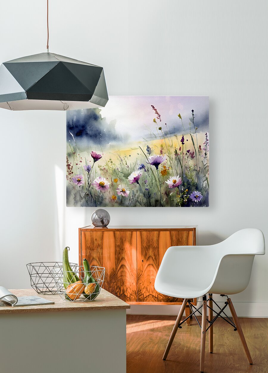 Where The Wildflowers Grow  HD Metal print with Floating Frame on Back