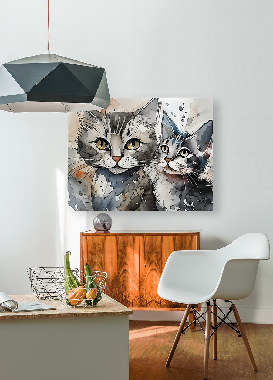 Kitty Crew  HD Metal print with Floating Frame on Back