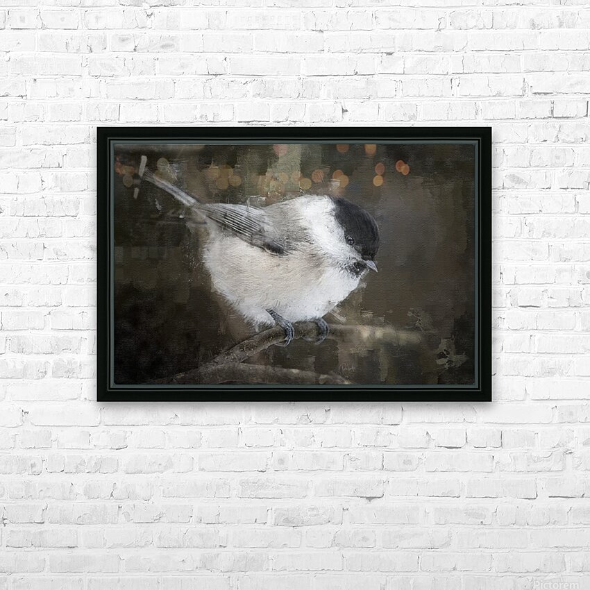 Willow Tit Bird HD Sublimation Metal print with Decorating Float Frame (BOX)