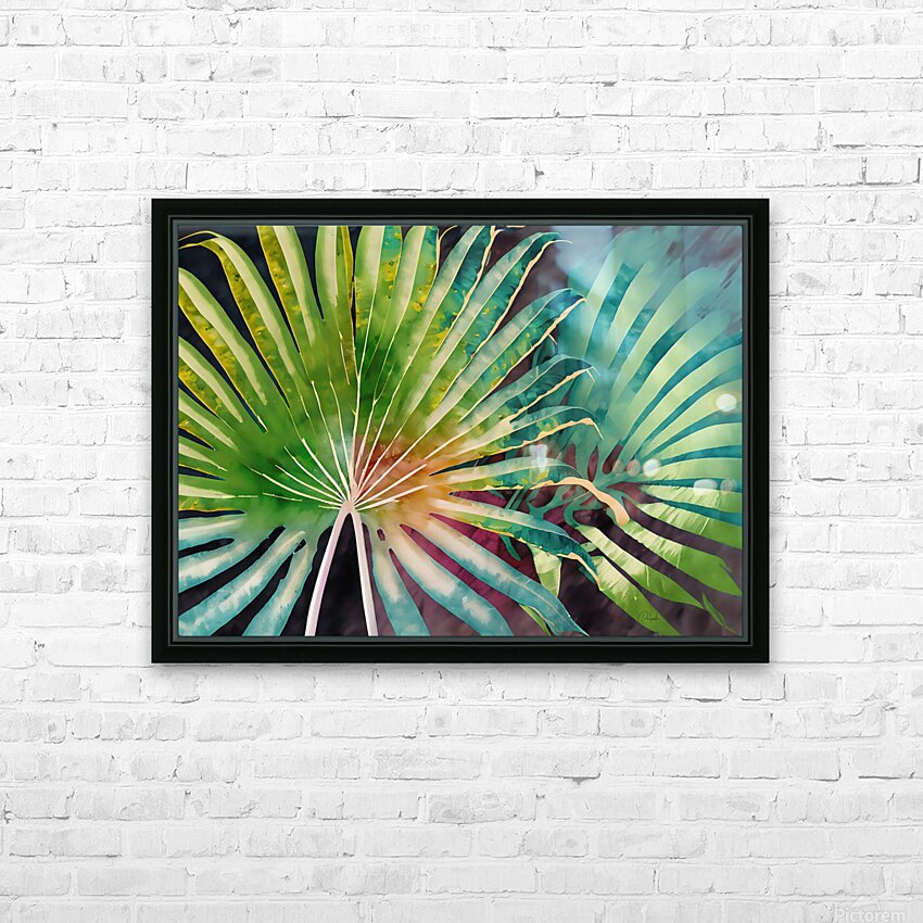 Tropical Palms III HD Sublimation Metal print with Decorating Float Frame (BOX)