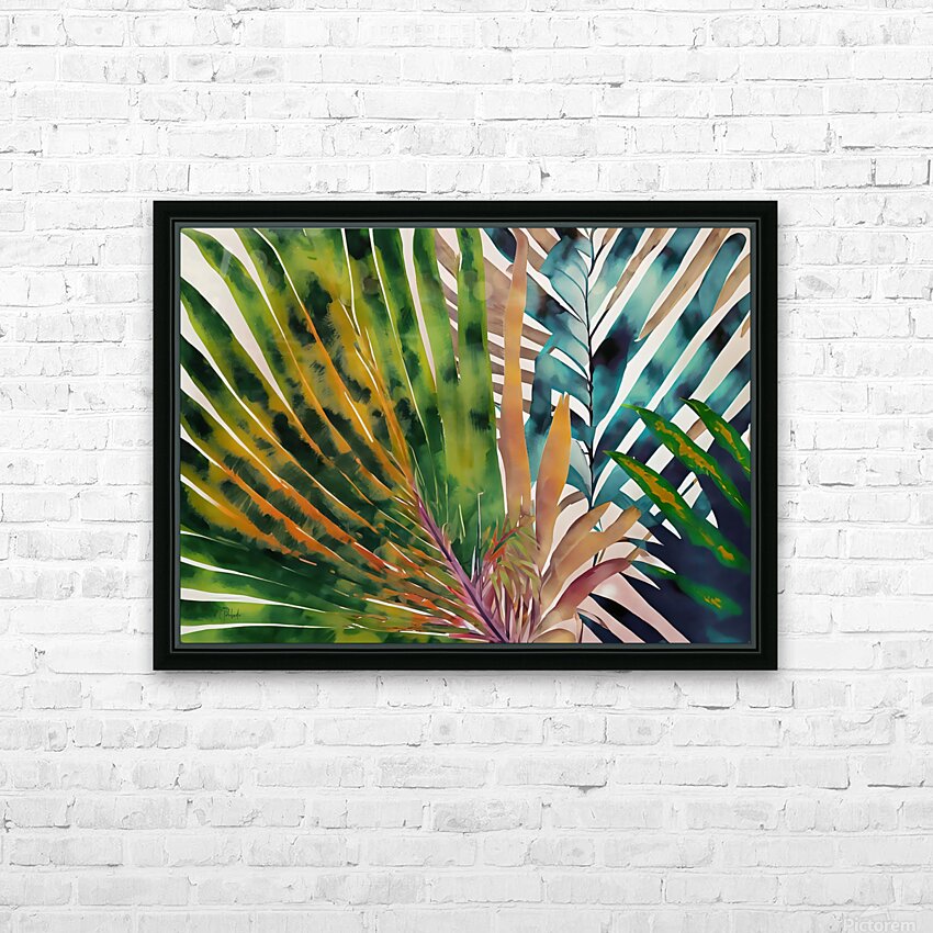 Tropical Palms II HD Sublimation Metal print with Decorating Float Frame (BOX)
