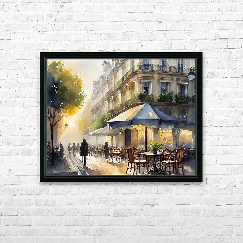 Paris Waking Up HD Sublimation Metal print with Decorating Float Frame (BOX)