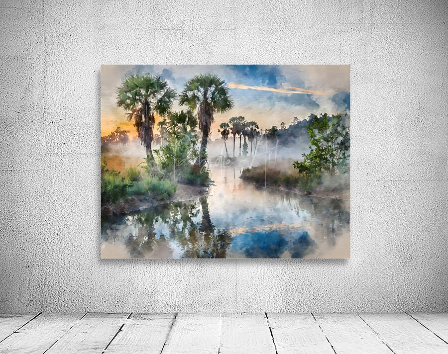 Bayou Sunrise Reflections by Pabodie Art