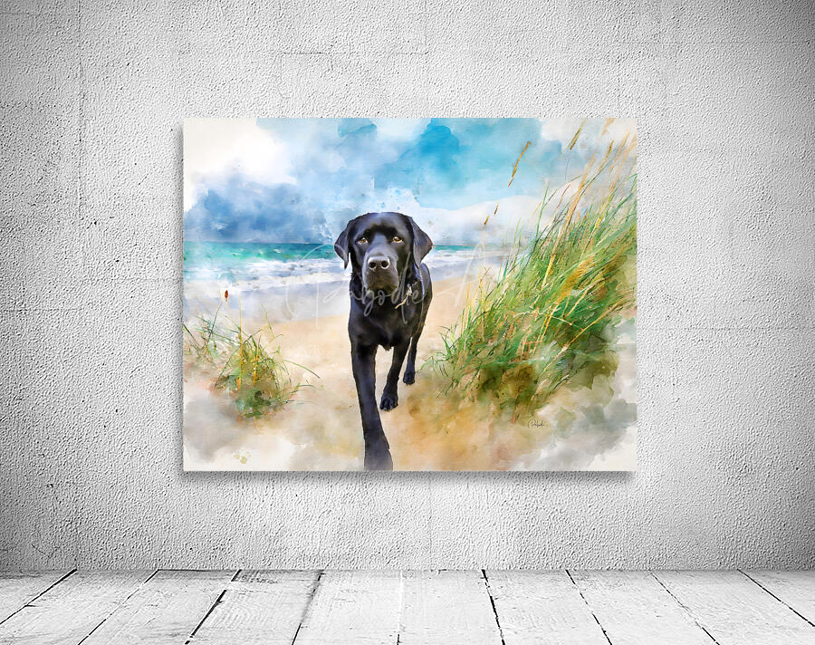 Black Lab Living His Best Life by Pabodie Art