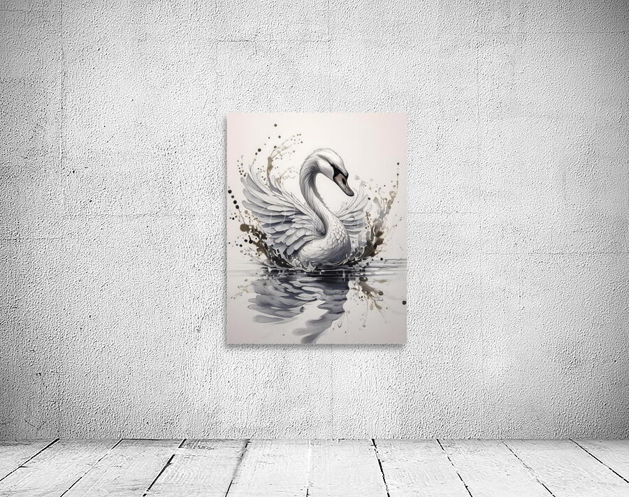 The Swan Ink Wash by Pabodie Art
