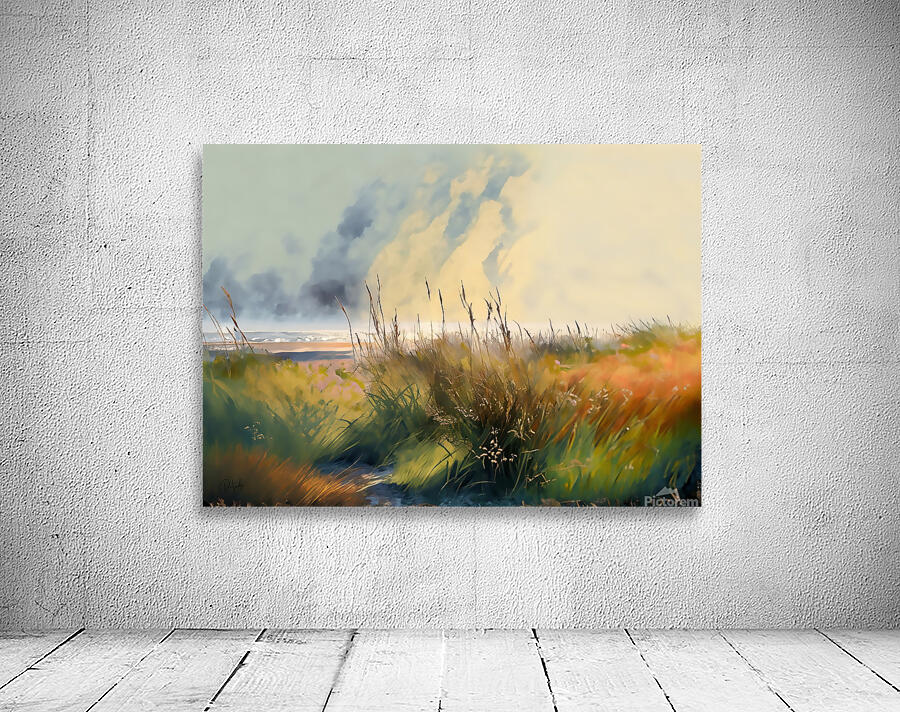 Beach Grasses Watercolor by Pabodie Art