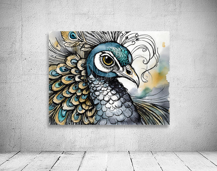 Preening Peacock by Pabodie Art
