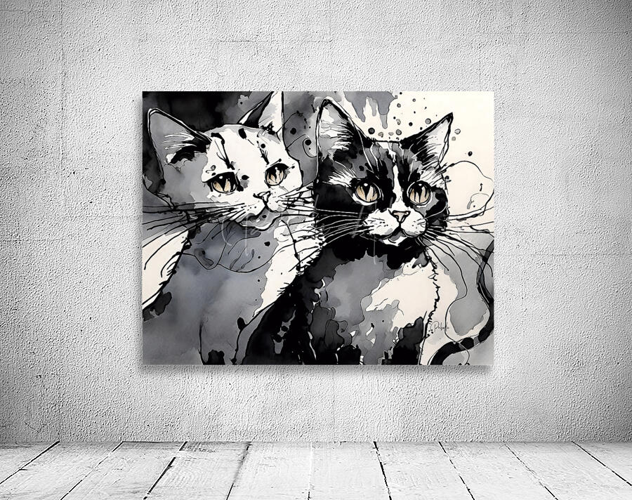 Two Fine Felines by Pabodie Art