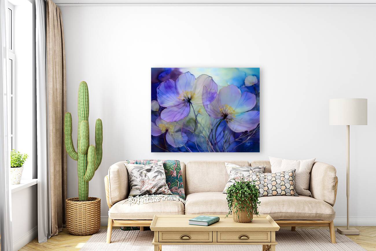 Dancing Viola Watercolor Reproduction