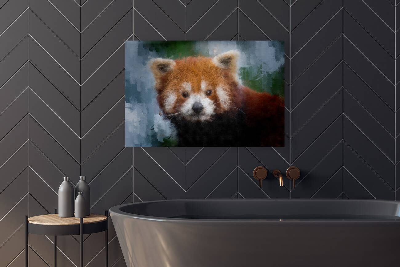 Red Panda Portrait  back frame mount