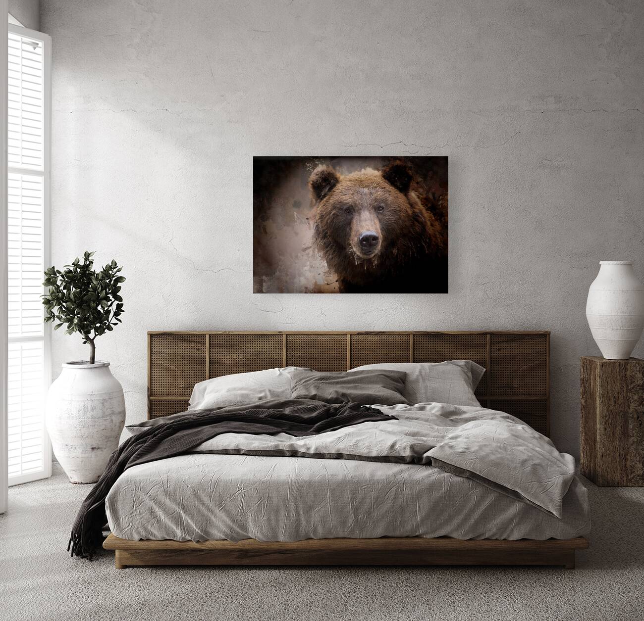 North American Brown Bear  back frame mount