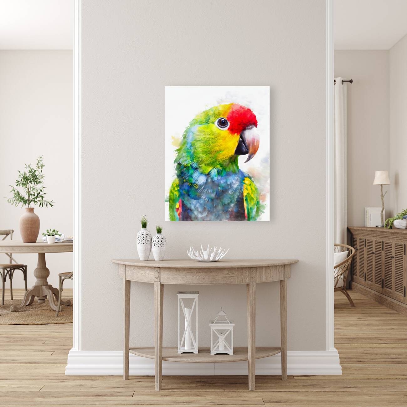 Electus Parrot Watercolor  Reproduction
