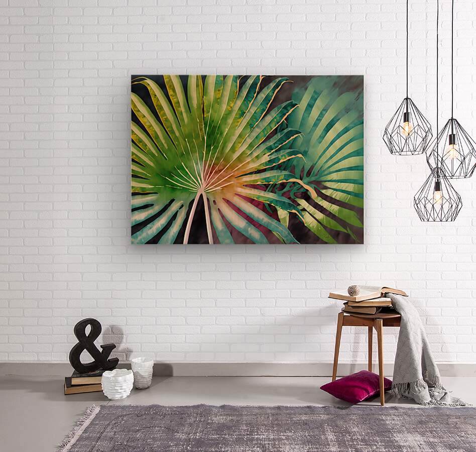 Tropical Palms III  Wood print